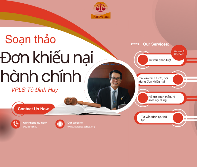  Dịch vụ tư vấn soạn thảo đơn khiếu nại