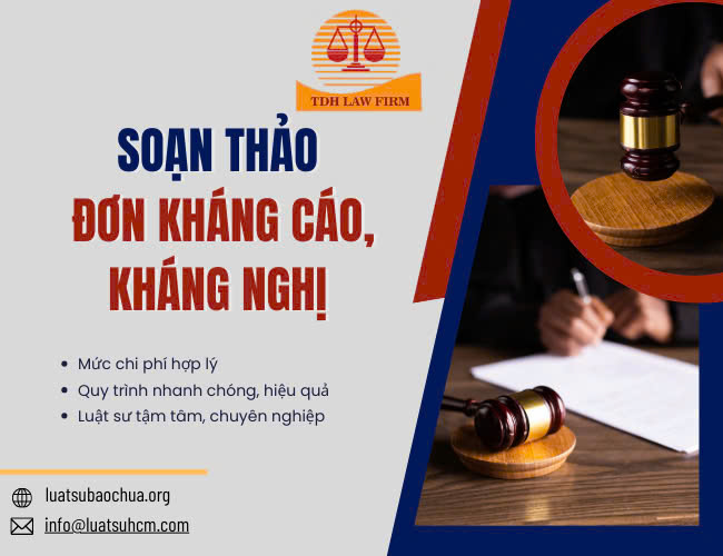 Dịch vụ soạn thảo đơn kháng cáo kháng nghị