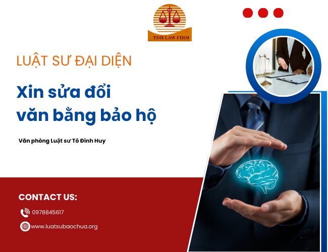  Dịch vụ đại diện xin sửa đổi văn bằng bảo hộ